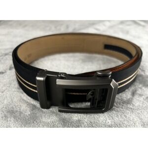 Nexbelt Leather Black Nylon Cut To Size Belt Size 36 Golf Casual No Holes